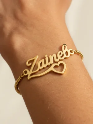 Gold English Name Bangles